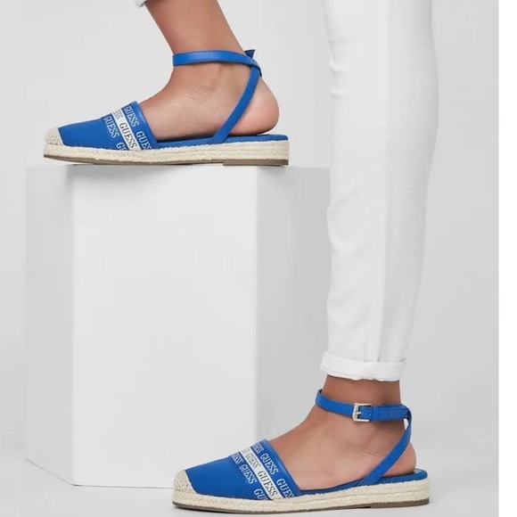 ISO IN SEARCH OF GUESS BLUE ESPADRILLES 5/5.5 - Picture 2 of 2